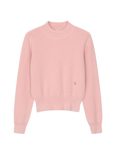 Half neck Cropped Long Sleeved Knitwear Pullover - REETE - Modalova