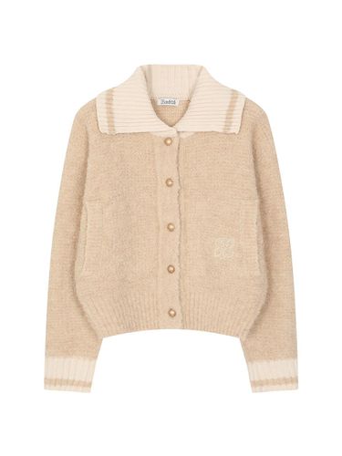 Color collar wool blend gradation knit cardigan- U - REETE - Modalova