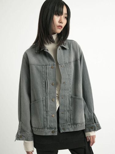 Blush Denim Jacket_Gray - PEEP - Modalova