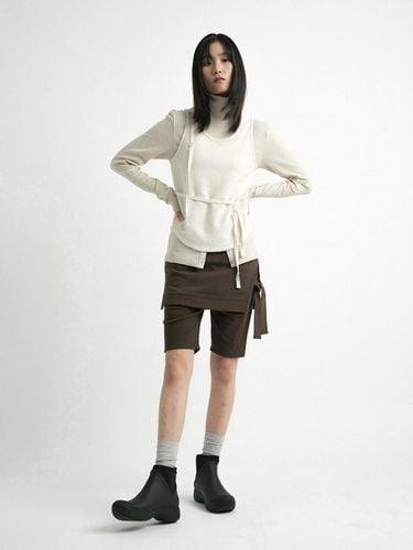 Biker Lap shorts_Khaki brown - PEEP - Modalova