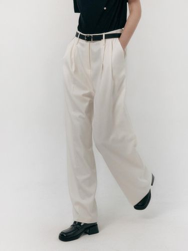 Blended] Steady wide slacks_Eye - AUBE UE - Modalova