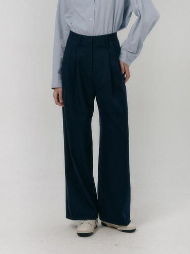 Mixed room] Steady Wide Slacks_Navy - AUBE UE - Modalova