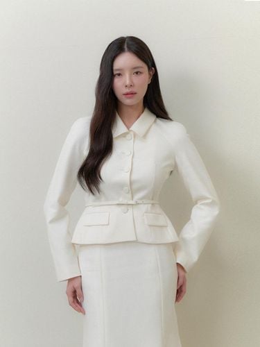 Raglan sleeve Jacket (belt provided)/ (3color) - LE ROMAN - Modalova