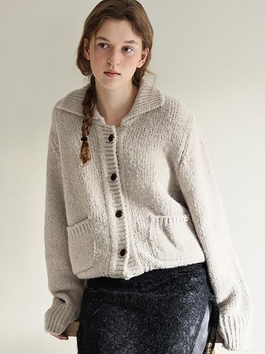 Eve collar cardigan (beige) - ANDNEEDS - Modalova