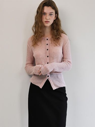 Moi alpaca round cardigan (pink) - ANDNEEDS - Modalova