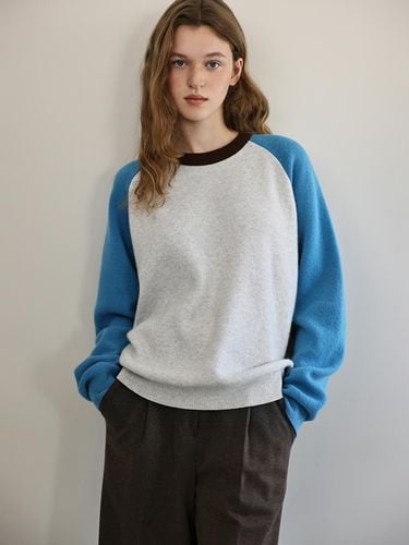 Clay raglan knit (blue) - ANDNEEDS - Modalova