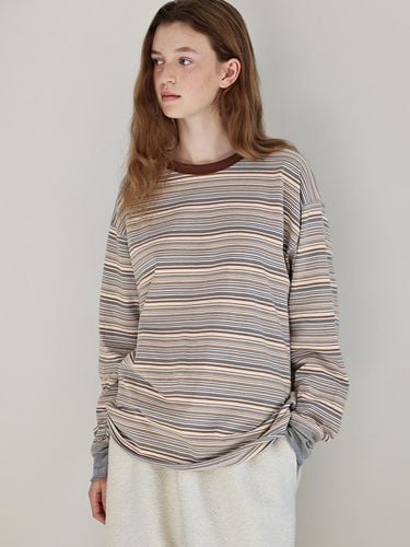 Multi stripe long sleeve (brown) - ANDNEEDS - Modalova