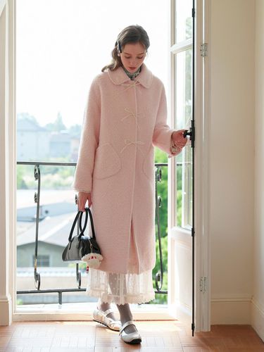 Cest_Sweety ribbon balmacaan coat - Cest Moidew - Modalova