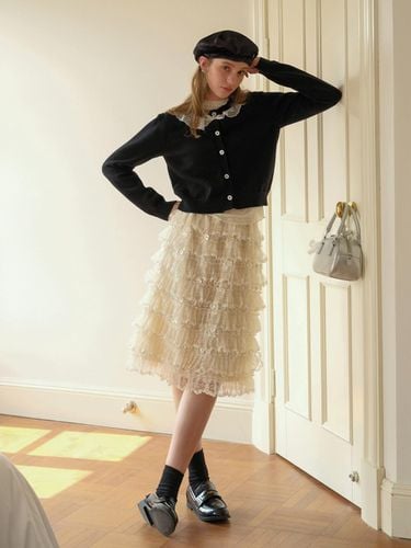 Cest_Flower sequin lace cake skirt - Cest Moidew - Modalova