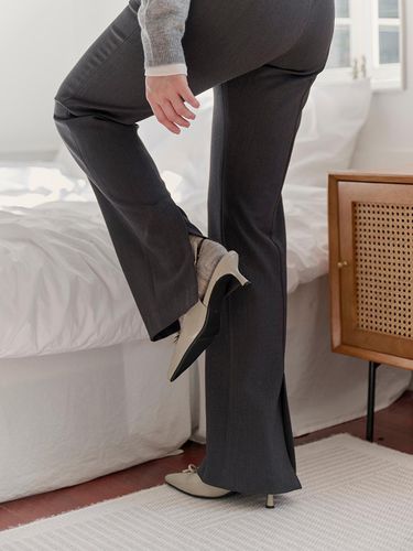 STRAIGHT SLIT SLACKS_GREY [Napping Inside] - Rayher - Modalova