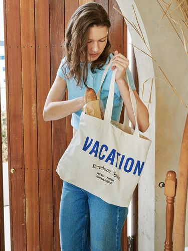 TBA Canvas Bag (L) Vacation White/Blue 006 - The Breeze Area - Modalova