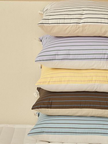 Side by Side Stripe Pillow Cover 5color - Gitden - Modalova