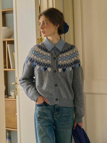 SR_Fair isle wool cardigan_2color - Simple Retro - Modalova