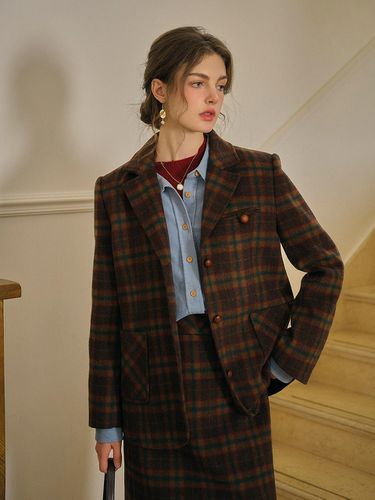 SR_Vintage brown plaid blazer - Simple Retro - Modalova