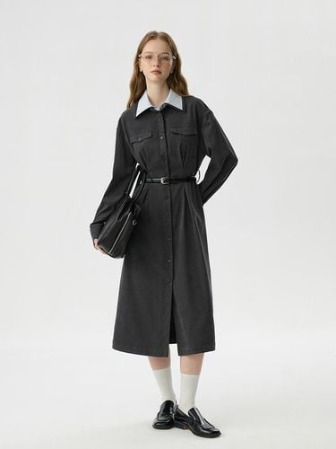 WD_Color lapel shirt dress - We’Dee - Modalova