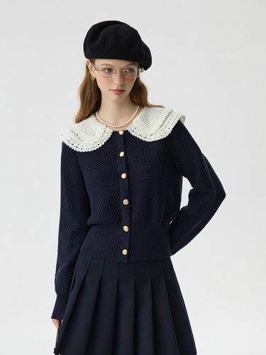 WD_Lace lapel cardigan_NAVY - We’Dee - Modalova