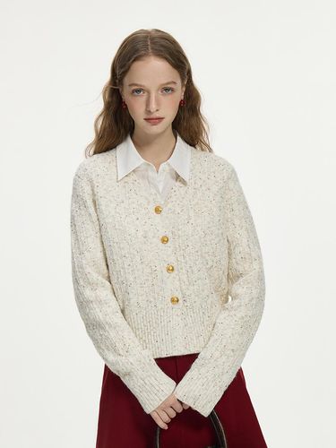 WD_Color dot V-neck cardigan - We’Dee - Modalova