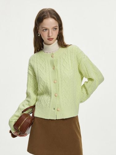 WD_Cable round neck cardigan_LIME - We’Dee - Modalova