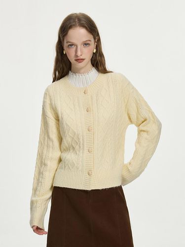 WD_Cable round neck cardigan_YELLOW - We’Dee - Modalova