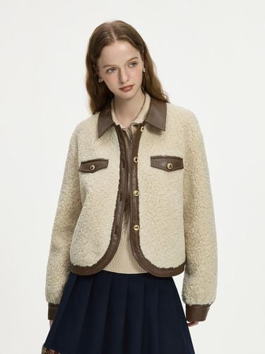 WD_Color lapel imitation fur jacket - We’Dee - Modalova