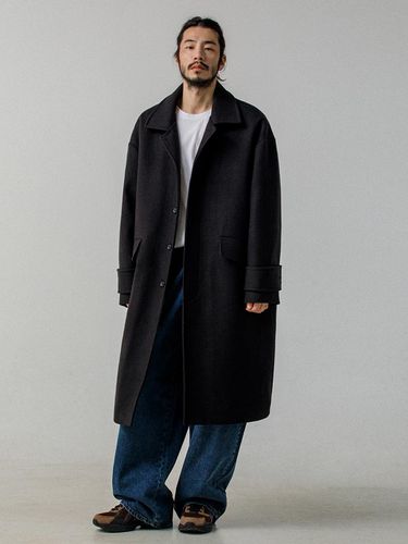 Twill Single McWool Coat Black - RUGGED HOUSE - Modalova