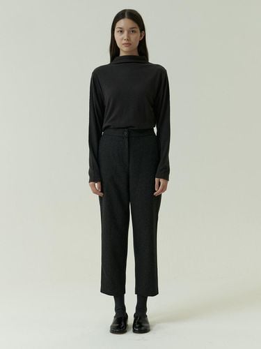 Wool straight pants - charcoal - AYU - Modalova