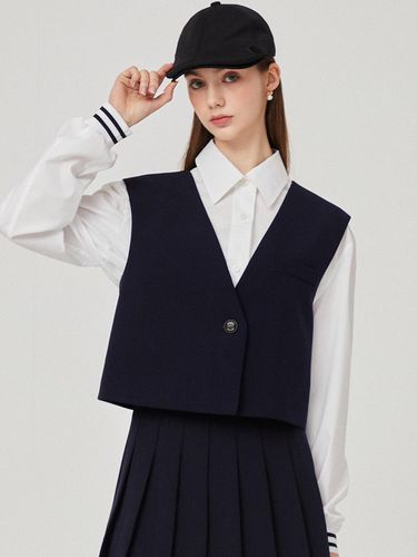 Single Open Vest (Navy)_L4A1 VT01C - LIKK - Modalova