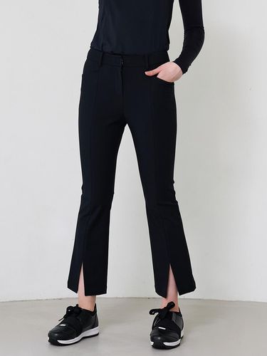 Slit Point Bootcut Pants (Black)_L3A1-PT01C - LIKK - Modalova