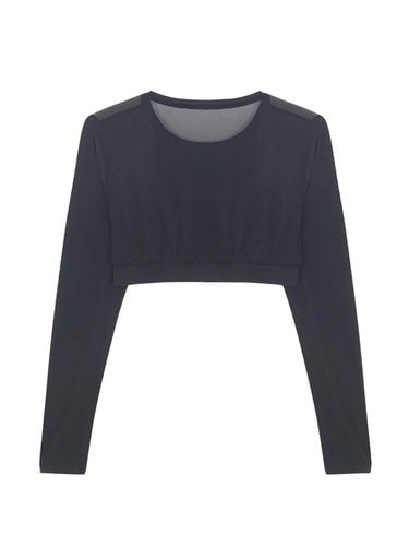 Mesh Long-Sleeved Inner Bra Top T-shirt (Black) _L - LIKK - Modalova