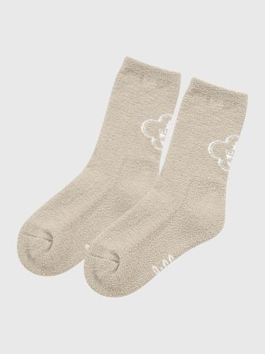 Nonslip Jacquard Logo Middle Socks (Beige)_L3D1 SC - LIKK - Modalova