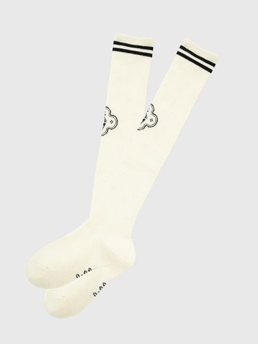 Big Logo Line High Wool Knee Socks (White)_L3D1 SC - LIKK - Modalova