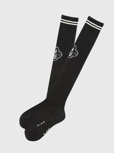 Big Logo Line High Wool Knee Socks (Black)_L3D1 - LIKK - Modalova