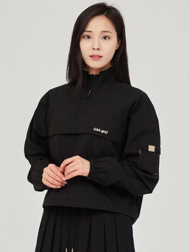 Semi zip-up coloration Anorak outer (black)_L4A1 - LIKK - Modalova