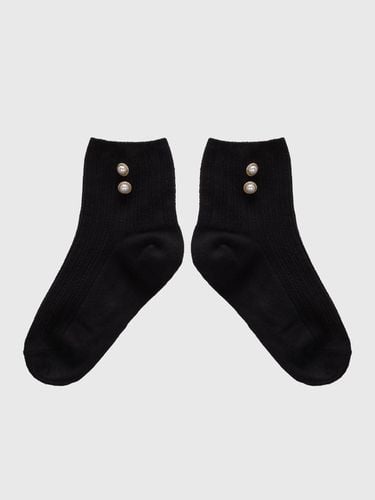 Mini Cable Pearl Socks (Black)_L4A1 - SC03K - LIKK - Modalova