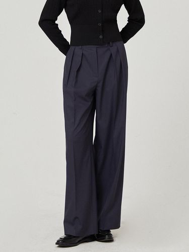 Semi-Wide Fit Long Pants (Navy)_L4A1 PT04C - LIKK - Modalova