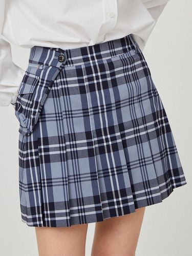 Bag set Checkered pleated skirt (blue)_L4A1 - SK02 - LIKK - Modalova