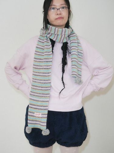 BELLS STRIPE MUFFLER, MINT - FUNFROMFUN - Modalova