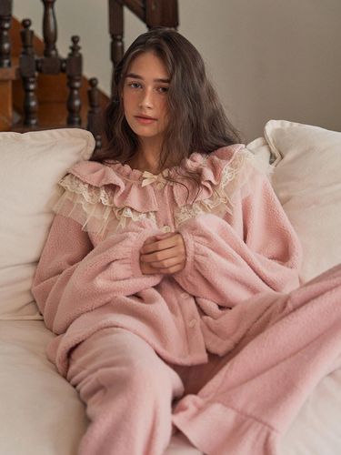 PONEZ Long-Sleeved Two-Piece Pink (Boatall) - ULLALA PAJAMAS - Modalova