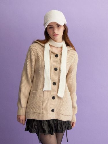 Oversized Hoodie Cardigan (BEIGE) - koolkitten - Modalova