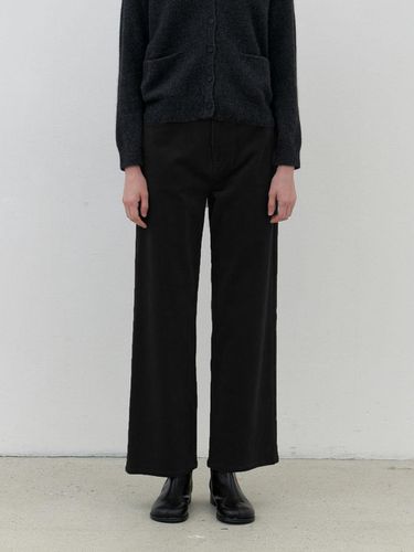 Semi wide denim pants - black - AYU - Modalova