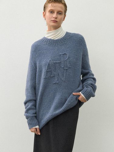 WOOL EMBROIDE OVERFIT KNIT (T - 6957) - Atelier Nain - Modalova