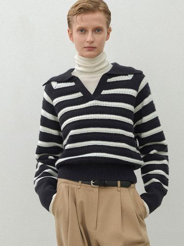 STRIPE SKASHI COLLAR KNIT (T - 6988) - Atelier Nain - Modalova