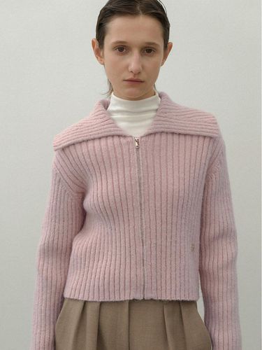 HAIRY WOOL COLLAR CARDIGAN (CD - 2158) - Atelier Nain - Modalova