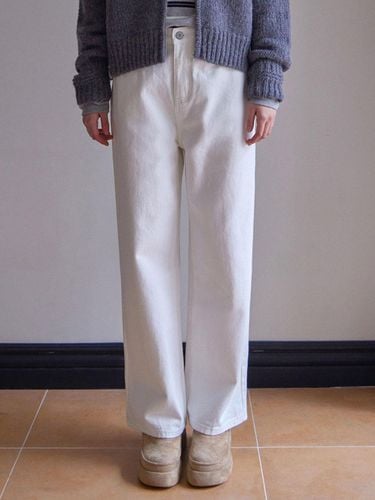 MARGO WIDE STRAIGHT PANTS_5COLORS_WHITE - HAINT - Modalova