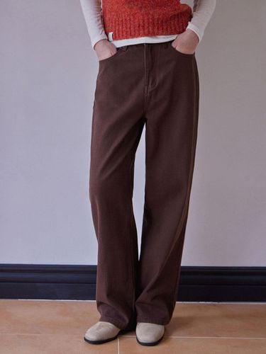 MARGO WIDE STRAIGHT PANTS_5COLORS_BROWN - HAINT - Modalova