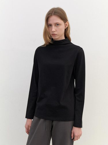 Cotton turtle neck top - black - AYU - Modalova