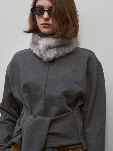 FAUX FUR NECK WARMER_ GREY - SIGREAT - Modalova