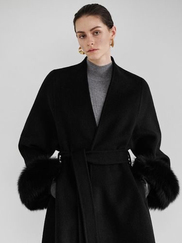 Fur wool robe coat - MOONT - Modalova