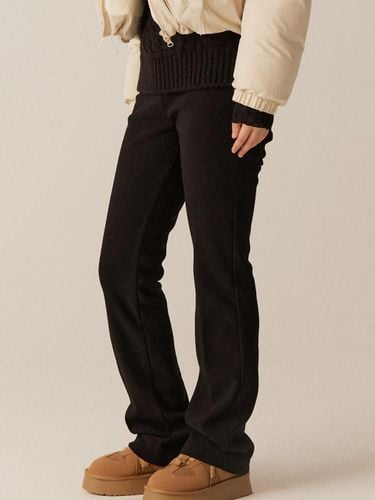 Warm fleece bootcut slacks - black - lienlier - Modalova