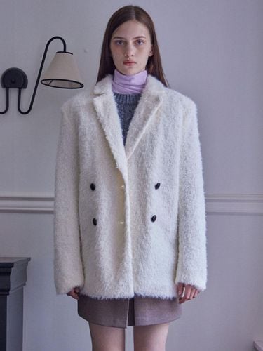 SHEARLING HALF COAT JACKET - HAINT - Modalova